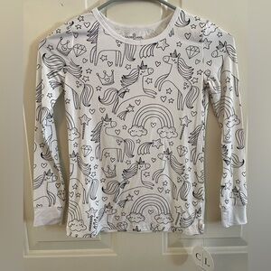 Caden Lane Colorable pajama top, Enchanted Unicorns